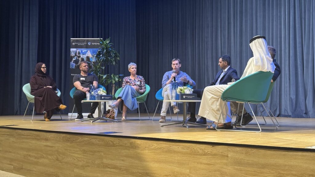 Experts taking part in a panel discussion at Brighton College Abu Dhabi.